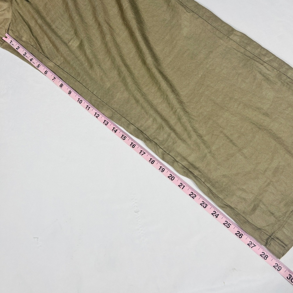 NYDJ Relaxed Drawstring Pants Saddlewood Olive Linen Blend Wide Leg WAKZ8987 2X - Picture 5 of 5
